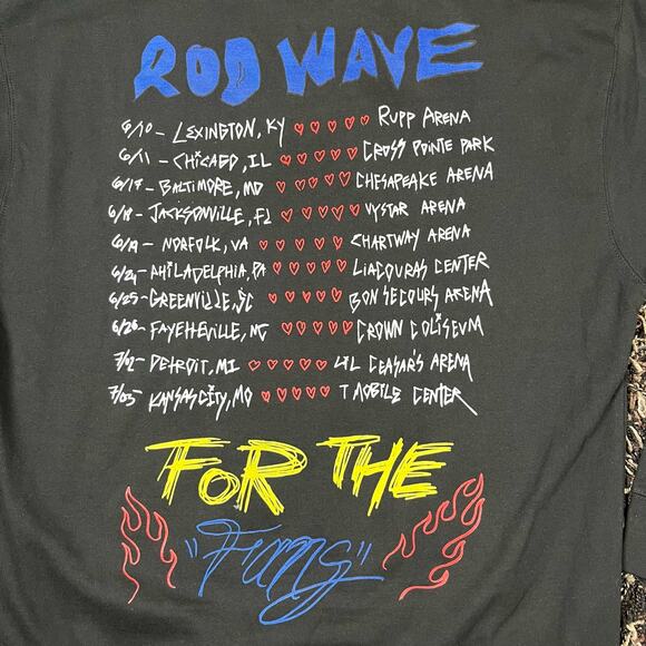 Rod Wave Soul Fly For the Fans Black pullover Hoodie Mens Sz L New - Picture 6 of 7